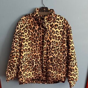 Vintage Clio Animal Print Silk Jacket